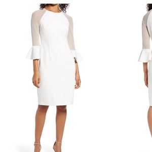 Elija J white midi dress